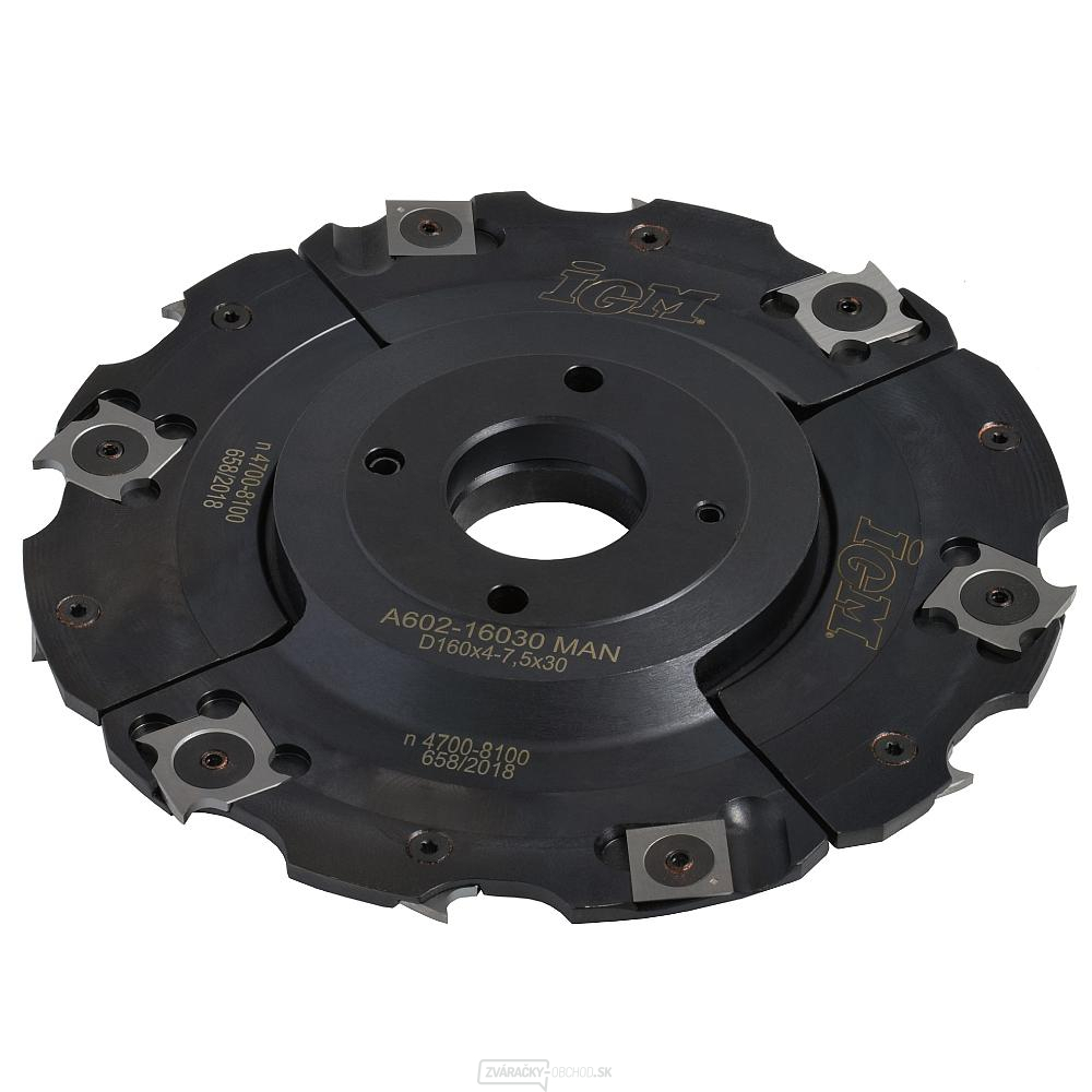 IGM F602 Nastaviteľná drážkovacia fréza MAN - D160x4-7,5 d30 Z4+4 STEEL