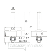 IGM M135 Skladacia fréza - D34,9x12,7 H11,1 L63 S=8 HW Náhľad