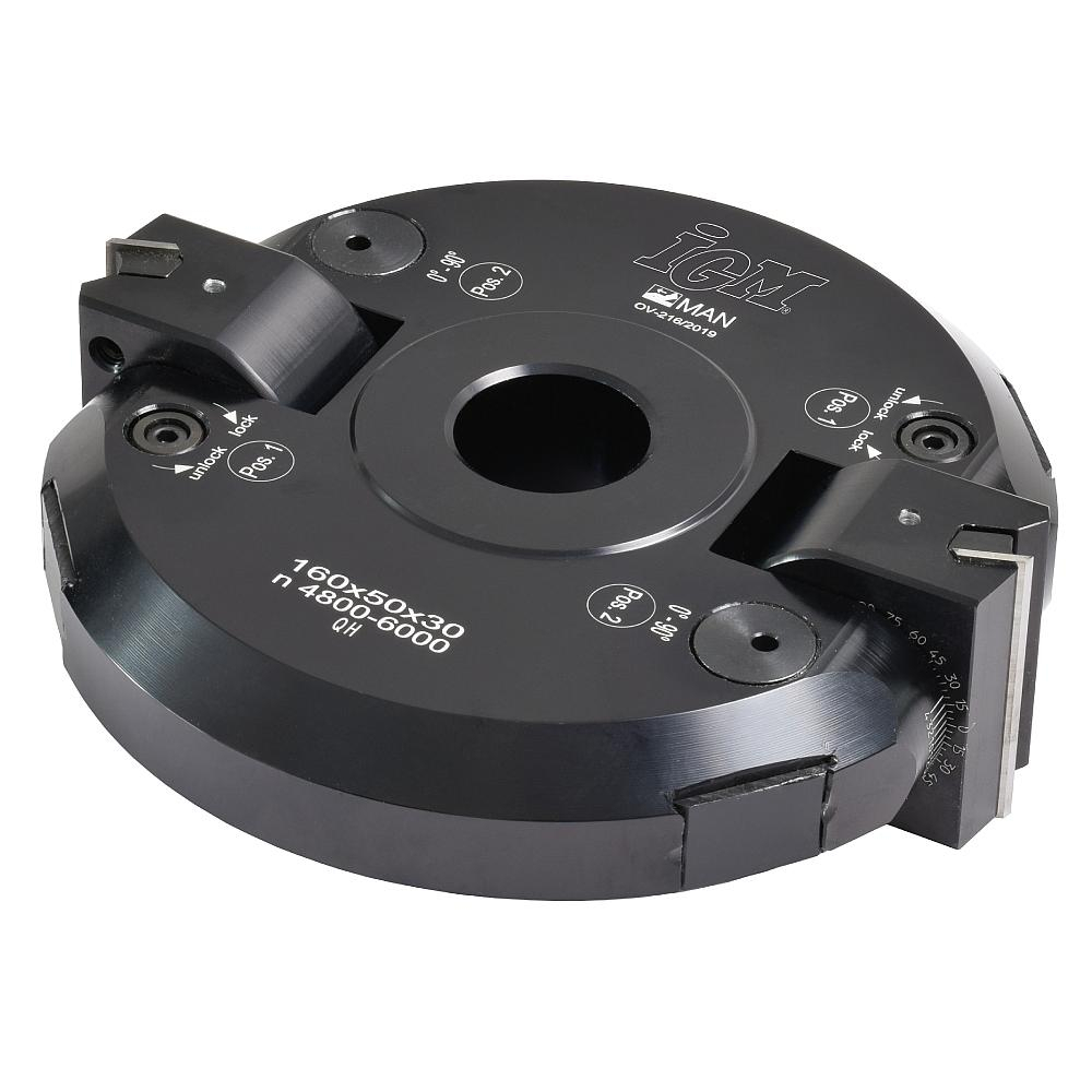 IGM F607 Uhlovo nastaviteľná fréza +-90° MAN - D160x50 d30 Z2 ALU F607-16030
