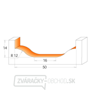 CMT C970 Predná fréza na výplne dverí - D50 d2=16 I14 R12 S=12 Náhľad