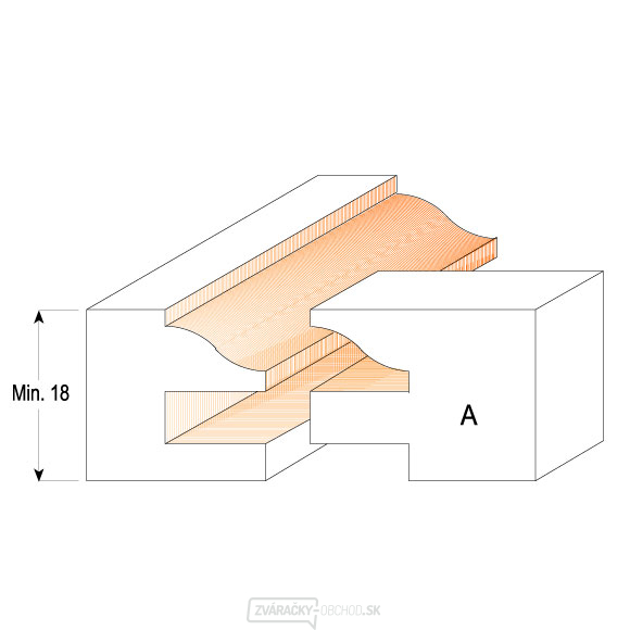 CMT C991 Sada fréz na výplňový rám - D44,4 t18-22 profil C S=12 HW