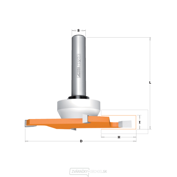 CMT C922 Fréza na drážkovanie dosiek pre CORIAN - D92x6,35 H27,3 S=12 HW