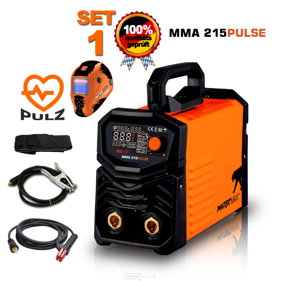PANTERMAX MMA215pulse invertorová zváračka MMA/TIG SET 1