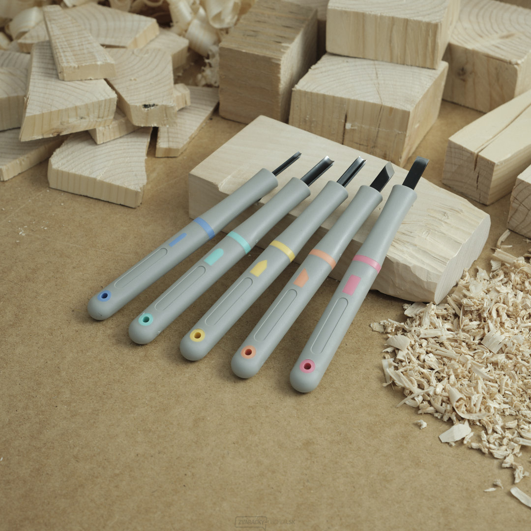 Sada rezbárskych mini-dlát MARUICHI s gumovou rukoväťou - 5 kusov