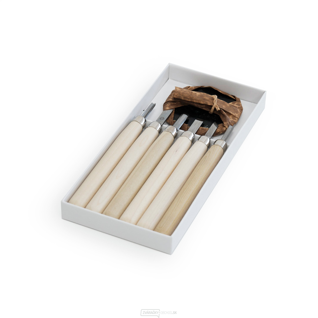 Sada rezbárskych mini-dlát MARUICHI L-6 s drevenou rukoväťou - 6 kusov