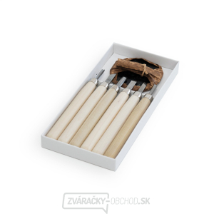 Sada rezbárskych mini-dlát MARUICHI L-6 s drevenou rukoväťou - 6 kusov Sada rezbárskych mini-dlát MARUICHI L-6 s drevenou rukoväťou - 6 kusov gallery main image