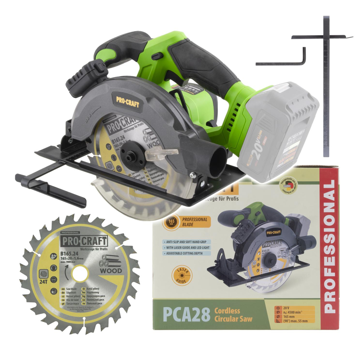 Aku kotúčová píla Procraft PCA28bb (bez batérie a nabíjačky) | PCA28bb PCA28bb