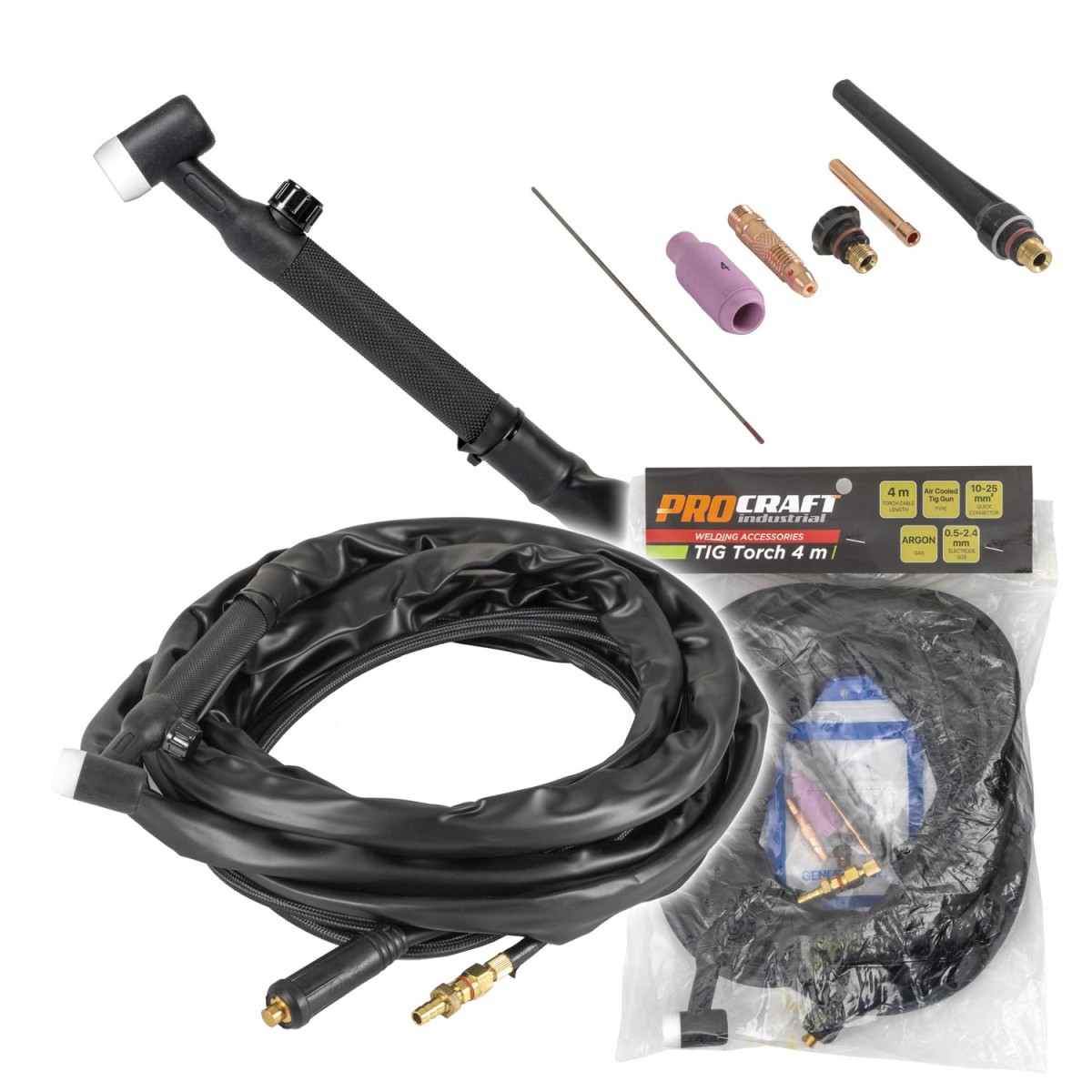 Zvárací horák tig 4mm Procraft Industrial | TIG torch 4m