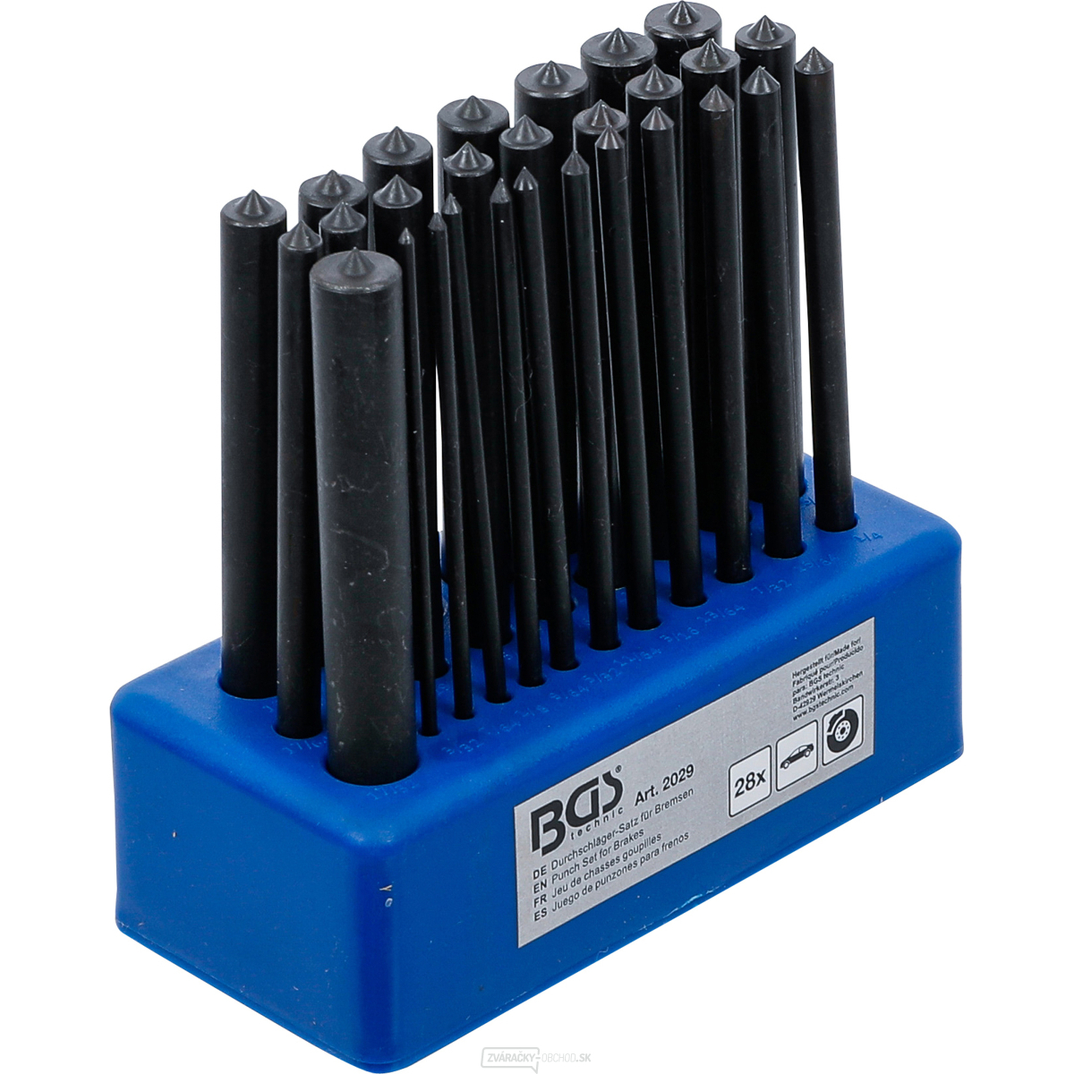 Súprava vyrážačov na demontáž zisťovacích kolíkov brzdových doštičiek BGS 2029 | 28dielna Súprava vyrážačov na demontáž zisťovacích kolíkov brzdových doštičiek BGS 2029 | 28dielna gallery main image