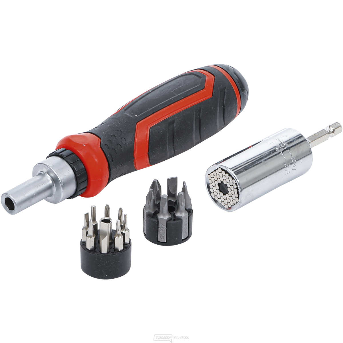 Súprava presných bitov/multifunkčných vložiek | s račňovou otočnou rukoväťou, prepínací BGS 20817 | 17dielna