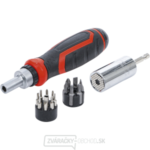 Súprava presných bitov/multifunkčných vložiek | s račňovou otočnou rukoväťou, prepínací BGS 20817 | 17dielna Súprava presných bitov/multifunkčných vložiek | s račňovou otočnou rukoväťou, prepínací BGS 20817 | 17dielna gallery main image