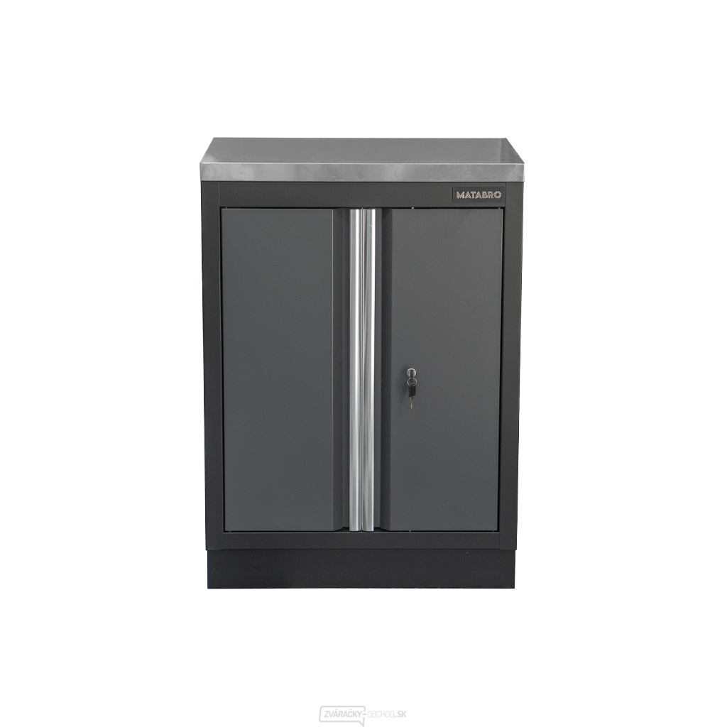 Dvojdverová skrinka s nerezovou pracovnou doskou Matabro SET-CA01057 | 1 polica | 680x465x950 mm