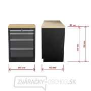Dielenská skrinka s drevenou pracovnou doskou Matabro SET-CA01058 | 4 šuplíky | 680x465x950 mm Dielenská skrinka s drevenou pracovnou doskou Matabro SET-CA01058 | 4 šuplíky | 680x465x950 mm náhled