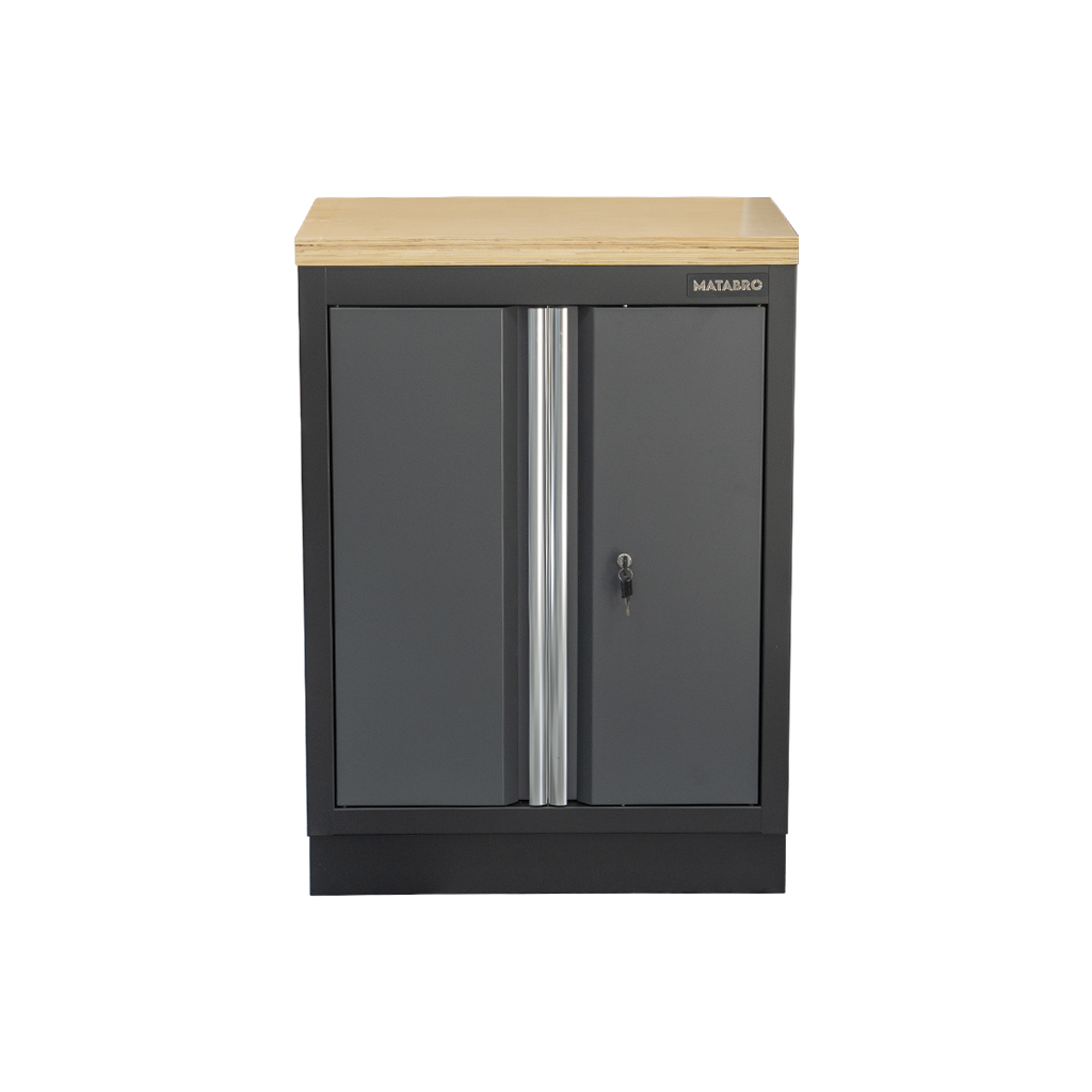 Dvojdverová skrinka s drevenou pracovnou doskou Matabro SET-CA01070 | 1 polica | 680x465x950 mm