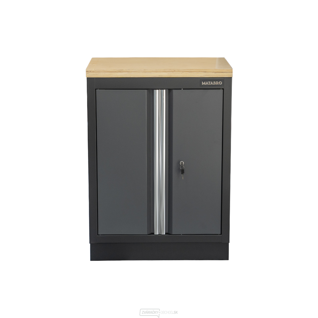 Dvojdverová skrinka s drevenou pracovnou doskou Matabro SET-CA01070 | 1 polica | 680x465x950 mm