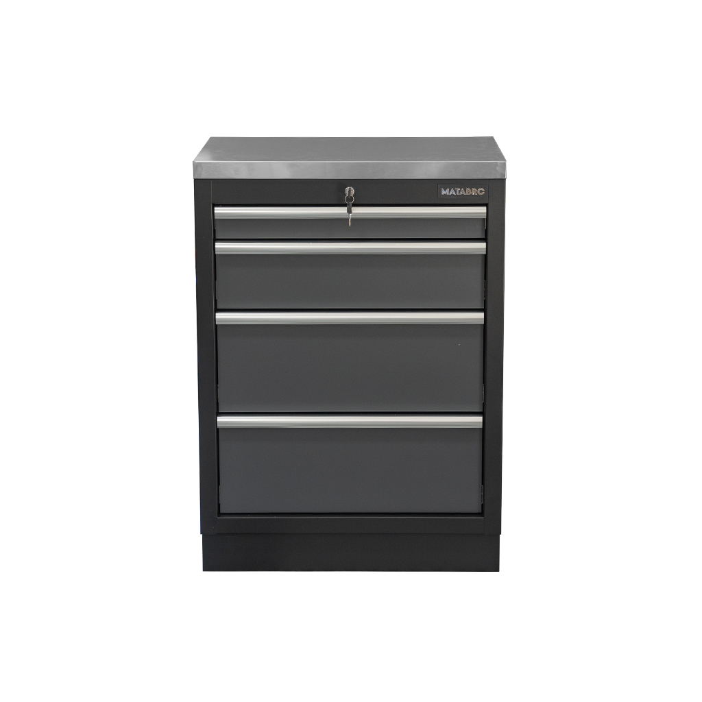 Dielenská skrinka s nerezovou pracovnou doskou Matabro SET-CA01059 | 4 šuplíky | 680x465x950 mm