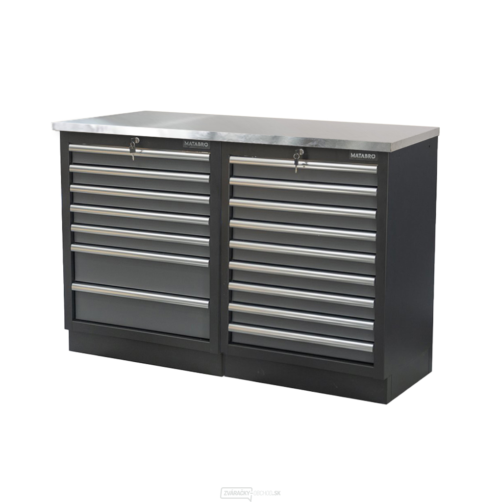 AKČNÝ SET Dielenská skrinka MB-TGC1307 a MB-TGC1309 s nerezovou pracovnou doskou MB-TGW53S