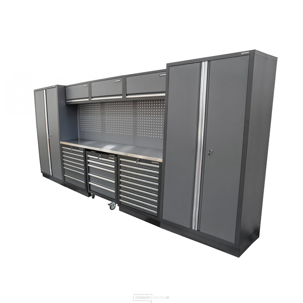 AKČNÝ SET Zostava 8 ks dielenského nábytku SET-CA01077 s nerezovou pracovnou doskou MB-TGW80S AKČNÝ SET Zostava 8 ks dielenského nábytku SET-CA01077 s nerezovou pracovnou doskou MB-TGW80S gallery main image