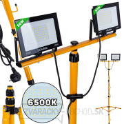 2x50W LED svetlomet s teleskopickým konštrukčným stojanom a káblom - studená biela farba 6500K (1) 2x50W LED svetlomet s teleskopickým konštrukčným stojanom a káblom - studená biela farba 6500K (1) gallery main image