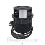 Solight 3z + USB A + C 20W PD, Wireless 10W, výsuvný blok zásuviek, 2m, čierny Náhľad