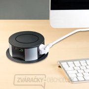 Solight 3z + USB A + C 20W PD, Wireless 10W, výsuvný blok zásuviek, 2m, čierny náhled