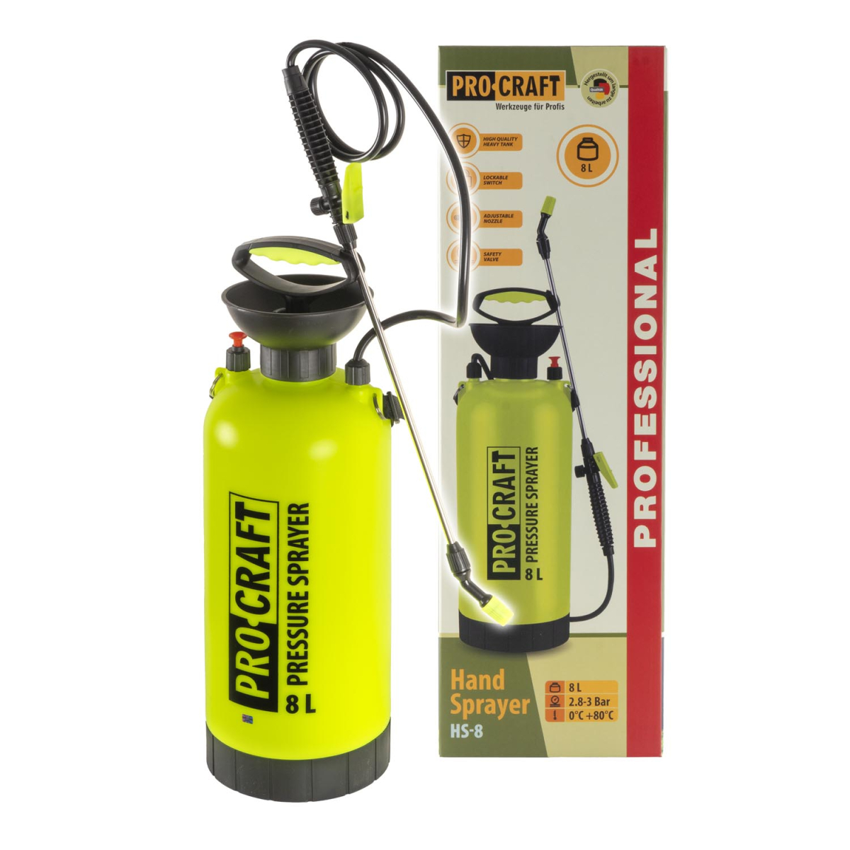 Ručný tlakový postrekovač Procraft HS-8 | HS-8 HS-8