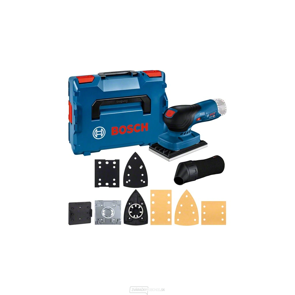 Aku vibračná brúska Bosch GSS 12V-13 + prísluš. (solo v L-boxxe)