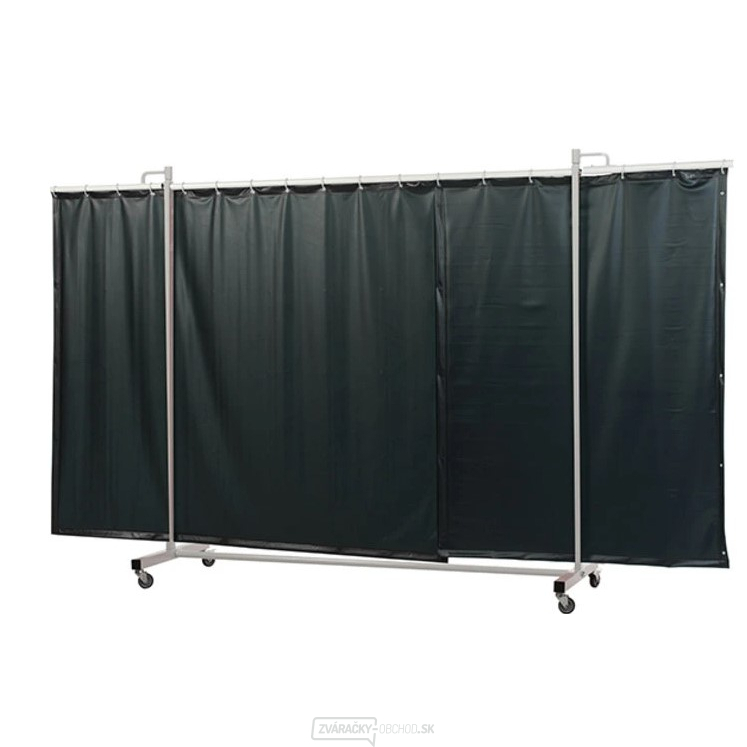 Zváracia zástena CEPRO Robusto Triptych 355 cm Green 9 - výplň záclona