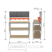 Policový regál s pracovnou plochou | 3 police | 1000 x 400 x 1360 mm Matabro MB-SH07 Policový regál s pracovnou plochou | 3 police | 1000 x 400 x 1360 mm Matabro MB-SH07 náhled