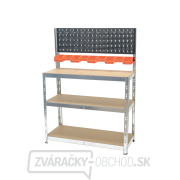 Policový regál s pracovnou plochou | 3 police | 1000 x 400 x 1360 mm Matabro MB-SH07 Policový regál s pracovnou plochou | 3 police | 1000 x 400 x 1360 mm Matabro MB-SH07 gallery main image