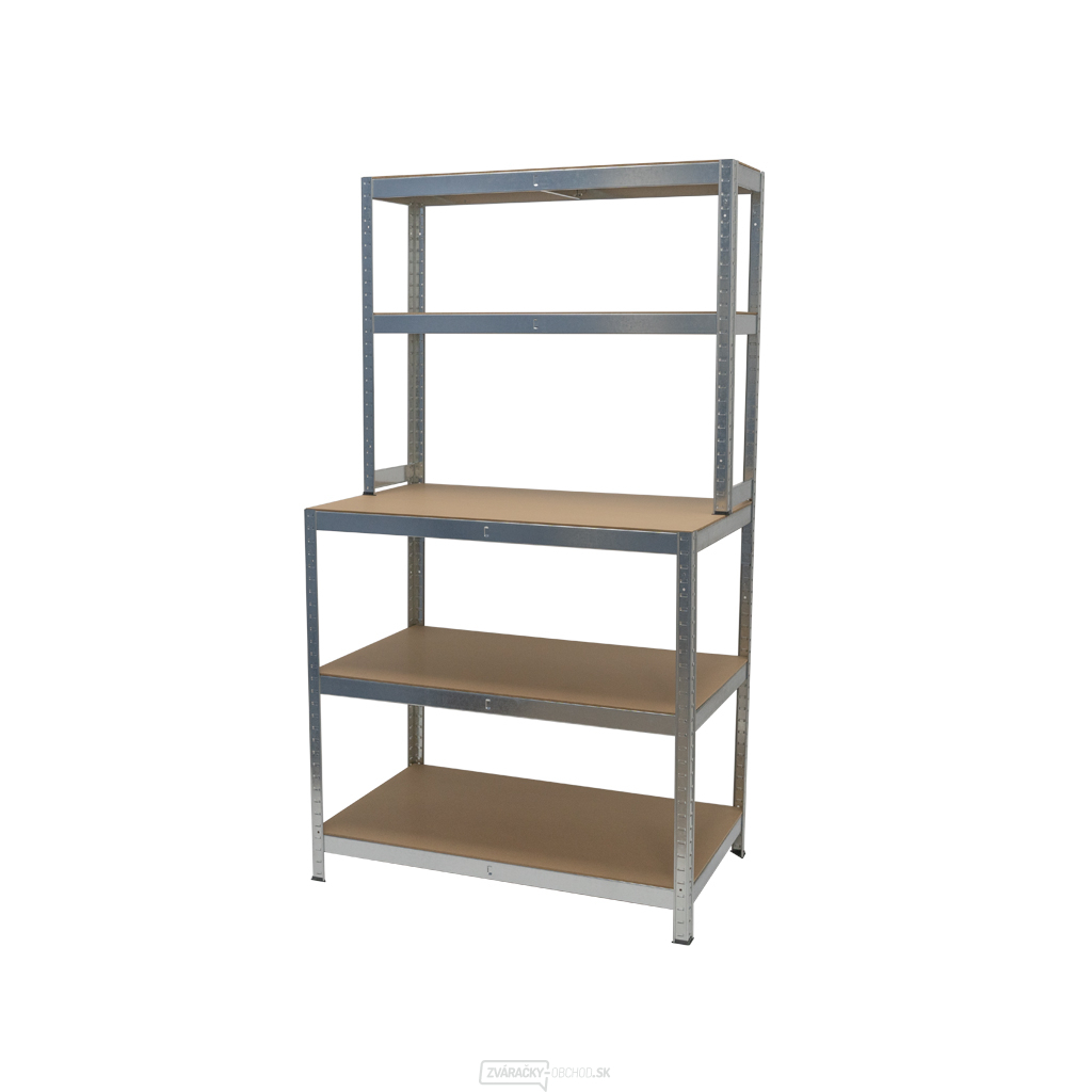 Policový regál s pracovnou plochou | 5 políc | 1000 x 600 x 1800 mm Matabro MB-SH08