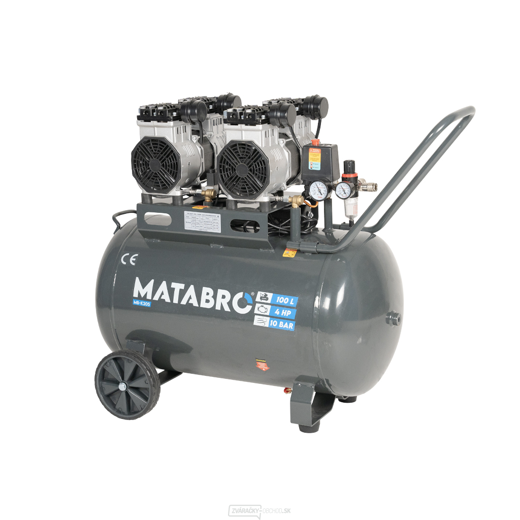 Matabro MB-K205, Bezolejový kompresor 100l, 230V, 4 piesty 