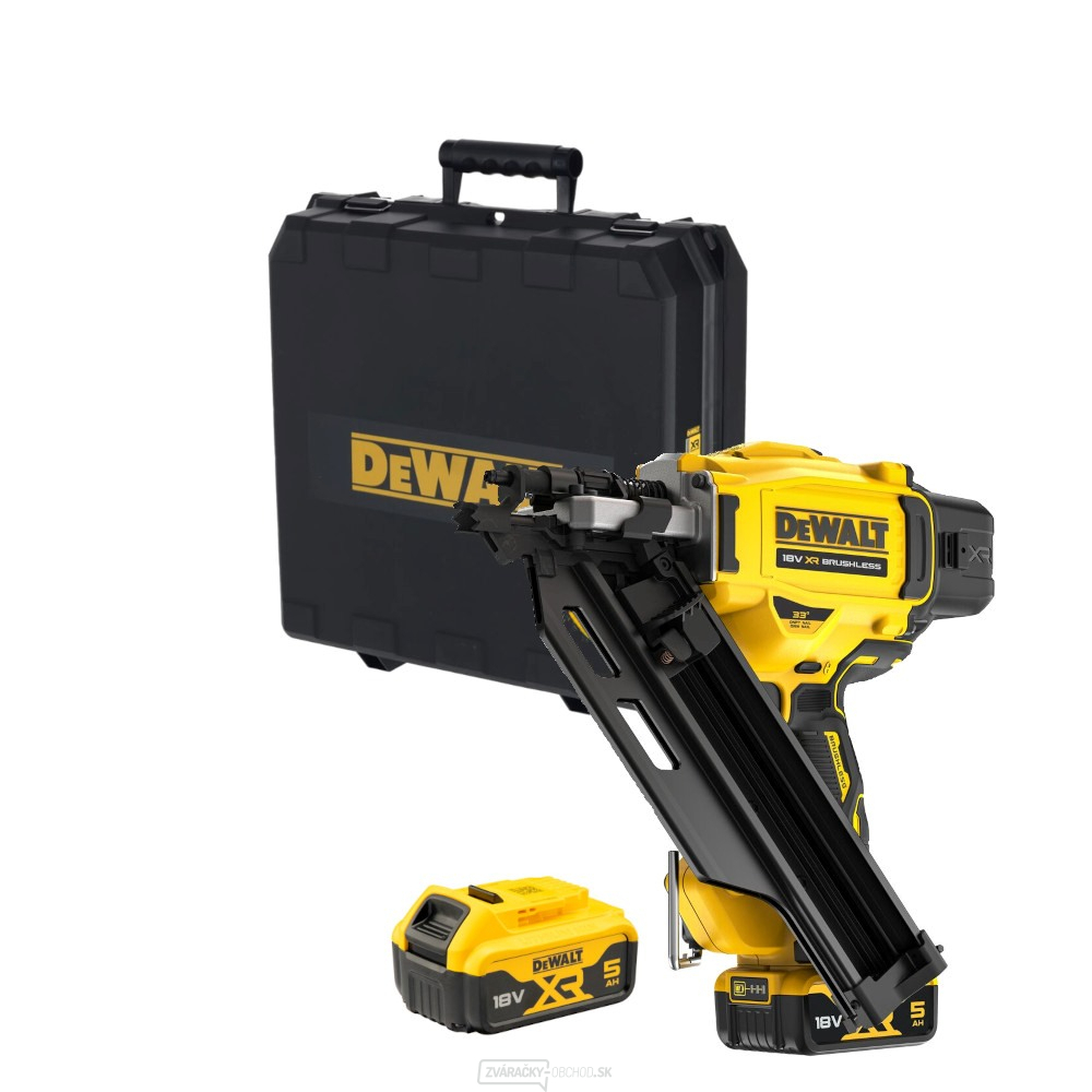 AKU klincovačka 2x5Ah DeWALT DCN930P2 18V, nabíjačka, kufor