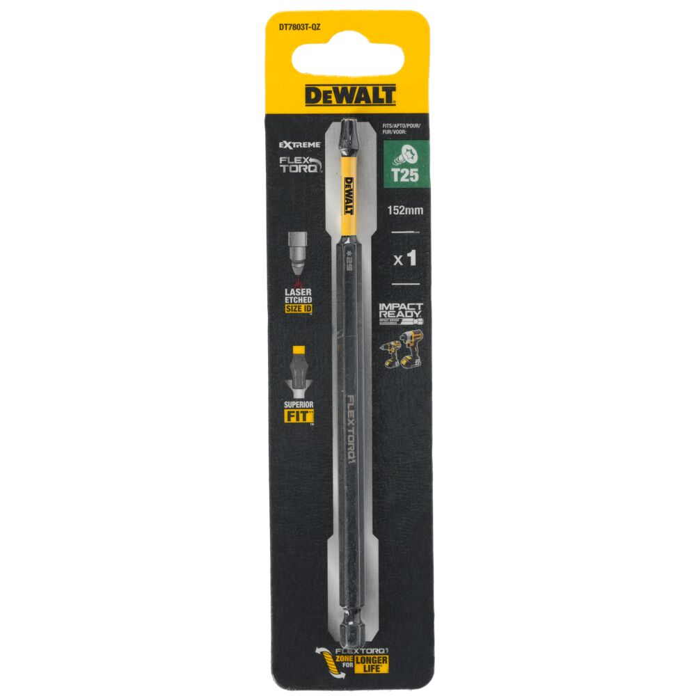 1 Bit - T25FLEXTORQ DeWALT DT7803T, dĺžka 152 mm