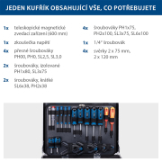 Hliníkový kufor s náradím Scheppach TB 200, 141 dielov Náhľad