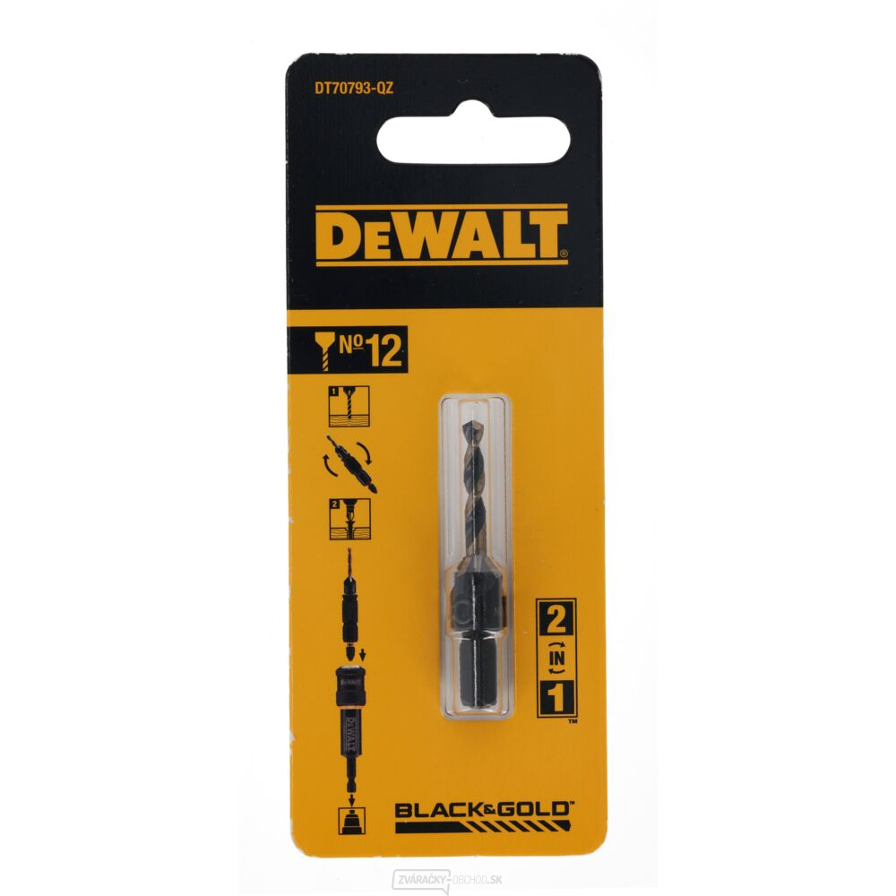 Vrták so záhlbníkom 12 mm DeWALT DT70793