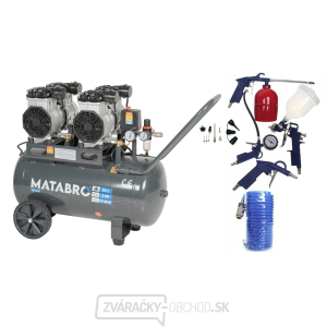 AKCIOVÁ SET SETMB-K203, Bezolejový kompresor 50l, 230V, 4 piesty s príslušenstvom | 2x1500W | Matabro AKCIOVÁ SET SETMB-K203, Bezolejový kompresor 50l, 230V, 4 piesty s príslušenstvom | 2x1500W | Matabro gallery main image