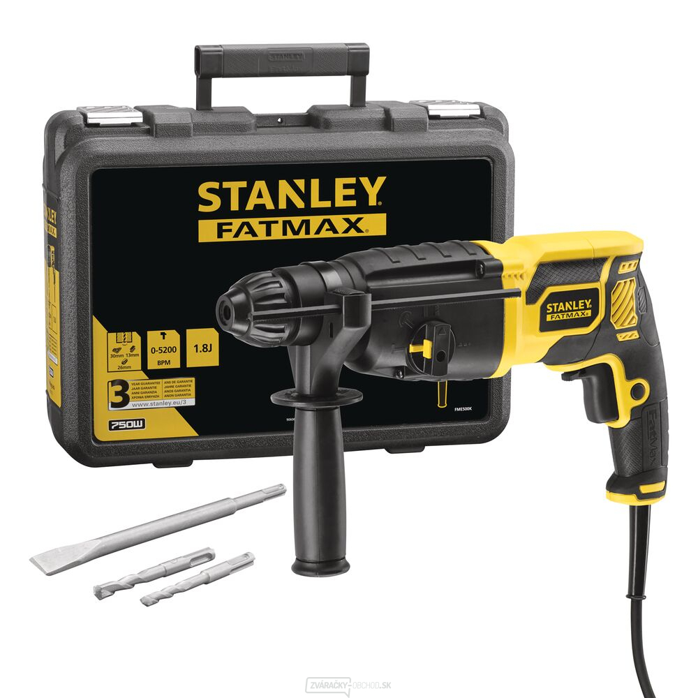 Stanley FatMax kombinované vŕtacie kladivo SDS+, 750W 1.8J v kufri