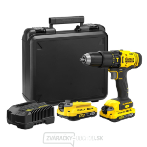Aku vŕtačka s príklepom Stanley V20, 2x2,0Ah, nabíjačka, kufor Aku vŕtačka s príklepom Stanley V20, 2x2,0Ah, nabíjačka, kufor gallery main image