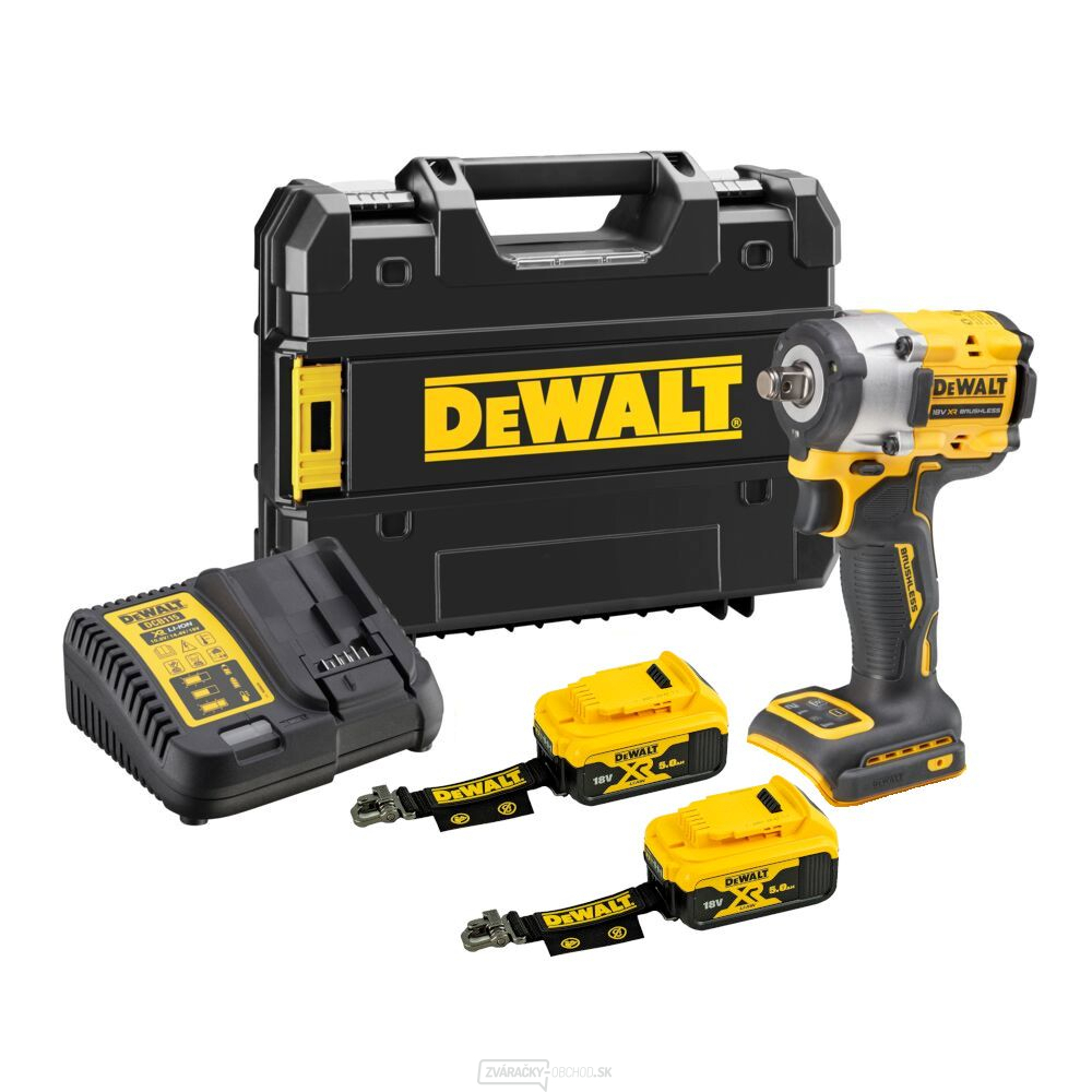 AKU rázový uťahovák DeWALT DCF921P2LRT 18V, 2x5Ah LR, bez nabíjačky, Tstak