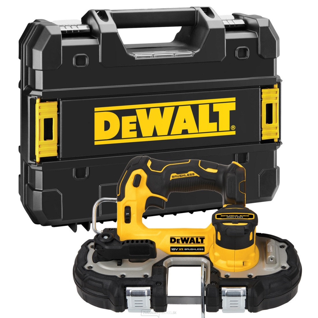 AKU pásová píla DeWALT DCS377NT 18V, bez aku a nabíjačky, Tstak