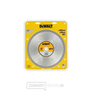 Pílový kotúč na hliník pre uhlové brúsky DeWALT DT1916, 305 x 30 mm, 80 zubov Pílový kotúč na hliník pre uhlové brúsky DeWALT DT1916, 305 x 30 mm, 80 zubov gallery main image