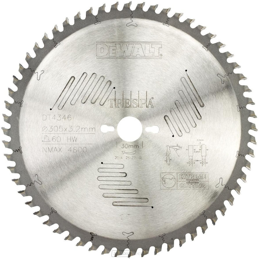 Pílový kotúč DeWALT DT4346 TRESPA, 305 x 30 mm, 60 zubov