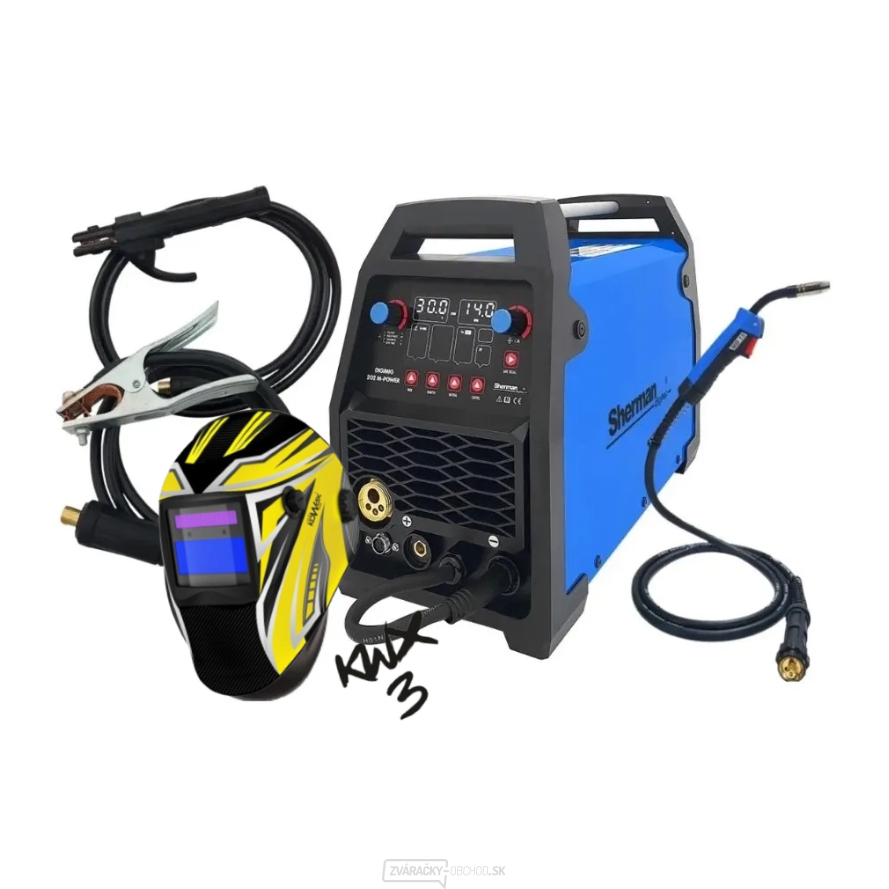 Invertorová zváračka Digimig 202 M-POWER + Horák + káble + Kukla