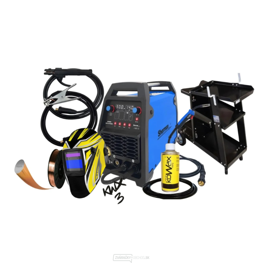 Invertorová zváračka Digimig 202 M-POWER + Horák + káble + Kukla + Drôt + Sprej + Vozík