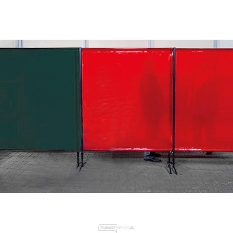 Ochranná zástena TransEco 1450 V, červená 1450 × 1870 mm