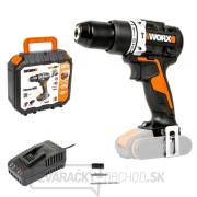 Aku príklepová vŕtačka WX352.9 60Nm kompaktná 20V - bez akumulátora - Powershare náhled