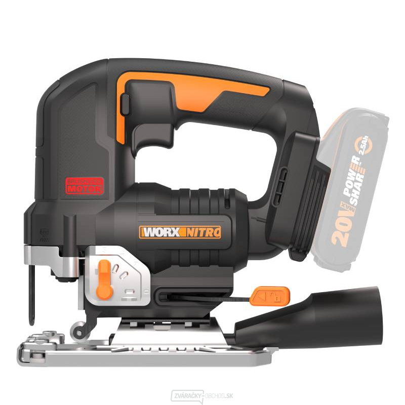 Aku priamočiara píla WX542.9 20V NITRO - bez akumulátora - Powershare