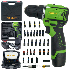 Akumulátorová vŕtačka Procraft SPA12BL so sadou vrtákov BS-32 | SPA12BL/BS-32 Akumulátorová vŕtačka Procraft SPA12BL so sadou vrtákov BS-32 | SPA12BL/BS-32 gallery main image