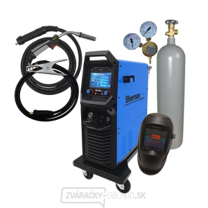 Synergický invertorový zvárací stroj DIGIMIG 351 COMBO PULSE LCD + Horák + Káble + Kukla + Fľaša Co2 gallery main image